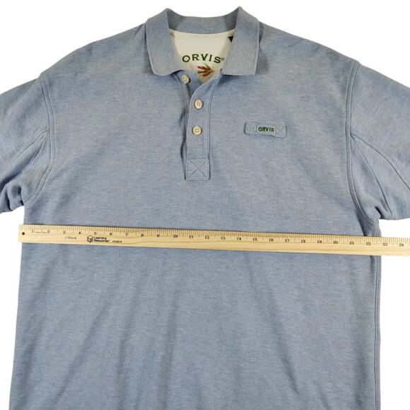 ORVIS - Men's Fishing Polo - Blue - Heavyweight Cotton - Outdoors- Size XL - Picture 7 of 8